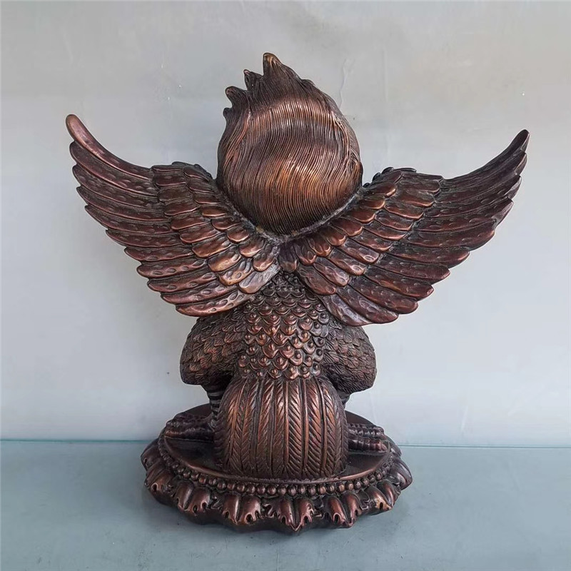 黃銅大鵬鳥擺件 融合傳統與現代的多功能茶臺裝飾